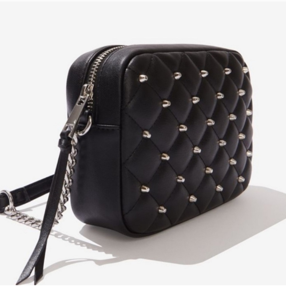 Rebecca Minkoff Black Quilted Studded Crossbody Bag - NEW